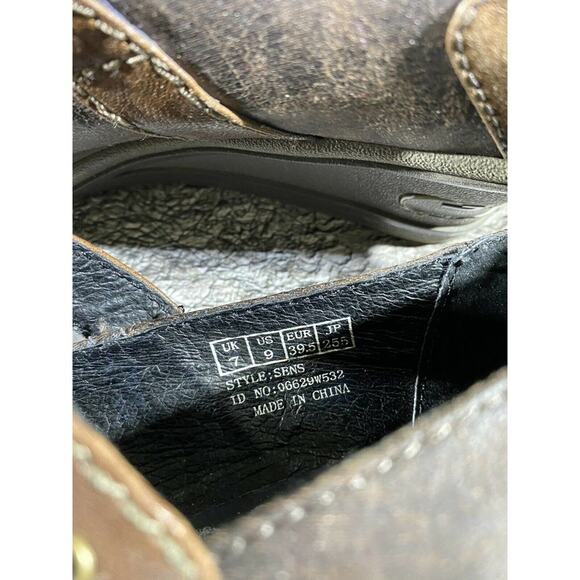 JUMP Brown Leather Mary Jane Wedge Shoes Style Name: SENS Sz US 9 - Picture 7 of 12